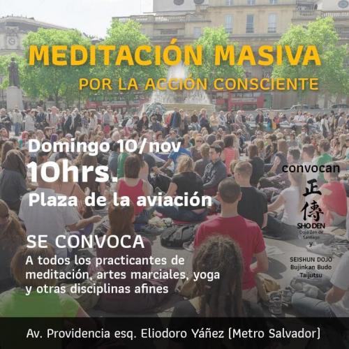 Meditación Masiva protesta silenciosa 2019