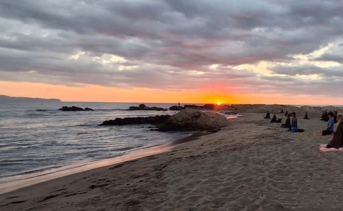 zazen frente al mar