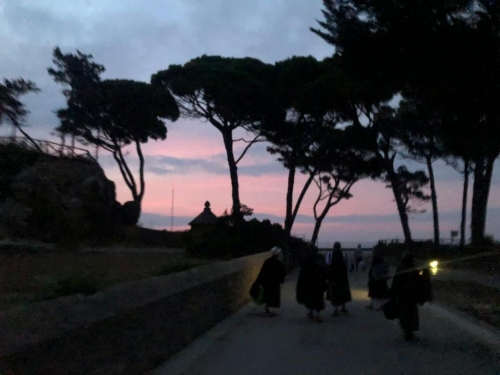 caminata antes del zazen