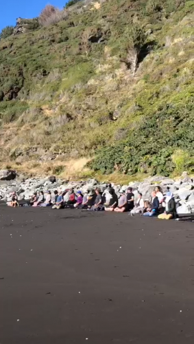 Zazen frente al mar